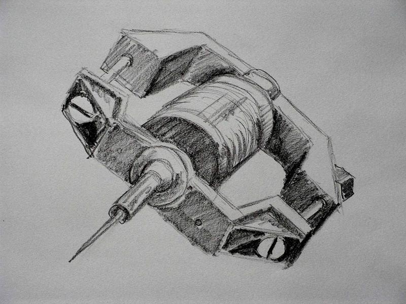 Technisches Objekt, 2006, Kohle-Papier, 60x42.JPG